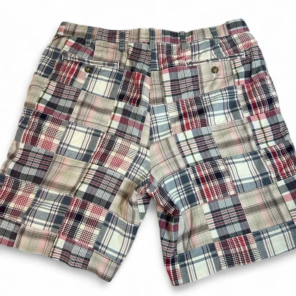 Jos. A. Bank Men’s Vintage 90s Patchwork Plaid Shorts – Size 38